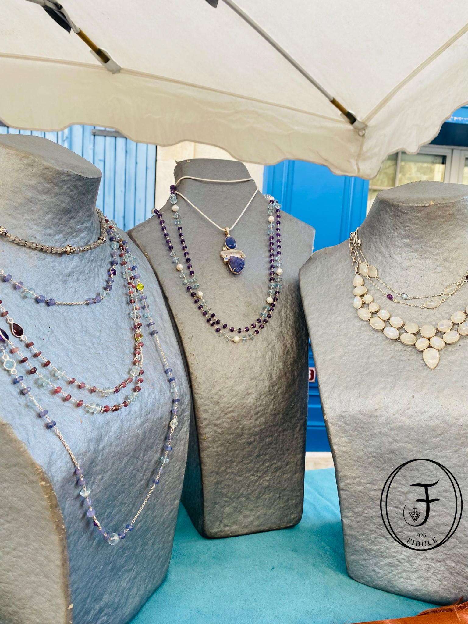 Collier Pierre de Lune Collier bijoux Pierre de Lune Tanzanite