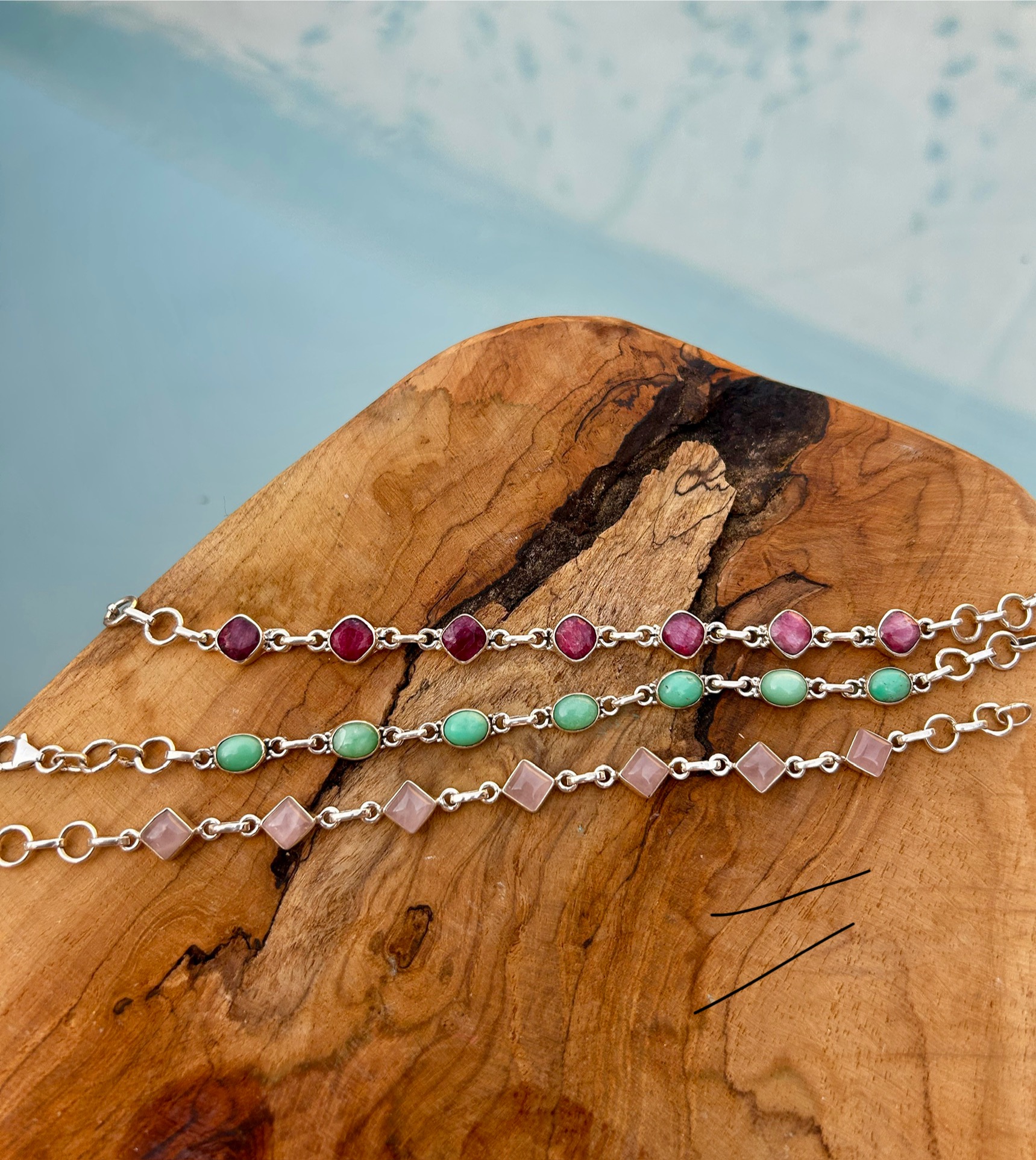 Bracelet Argent et Chryroprase 5